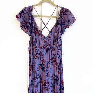 Flutter-Sleeved, Lilac Anthropologie Dress - Like New